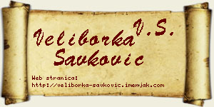 Veliborka Savković vizit kartica